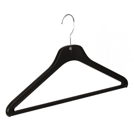 Herrklädhängare 46 cm 125-pack svart