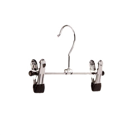 Clipshängare 688 med metallklämmor 100-pack krom/svart