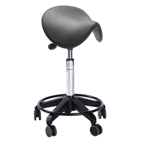 Sadelstol Dalton PU Octopus med hjul & fotring - Fraktfri leverans