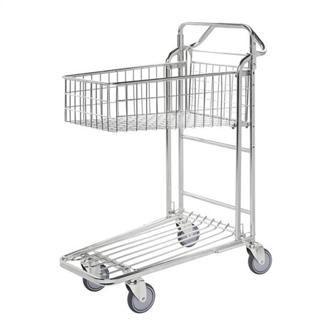 Butiksvagn Ergo med korg elförzinkad