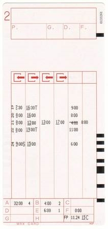 Tidkort för MRX/MX-300 100-pack