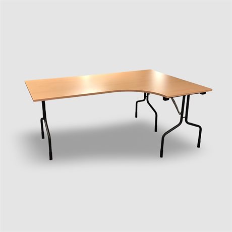 Skrivbord L-form 180x120/80 fällbara ben