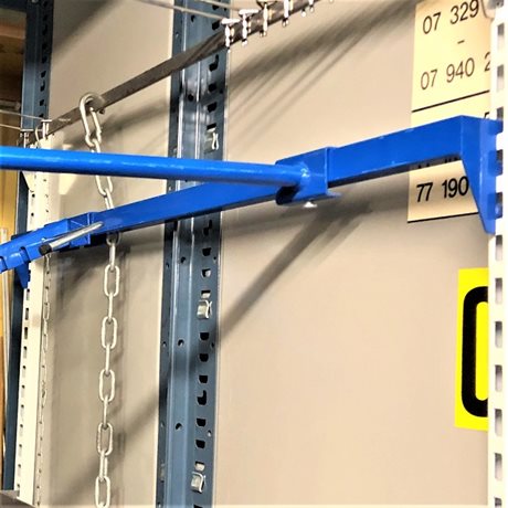 Fyrkantsskena 90 cm blå