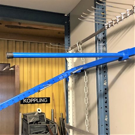 Rakarm för fyrkantsskena 50 cm blå