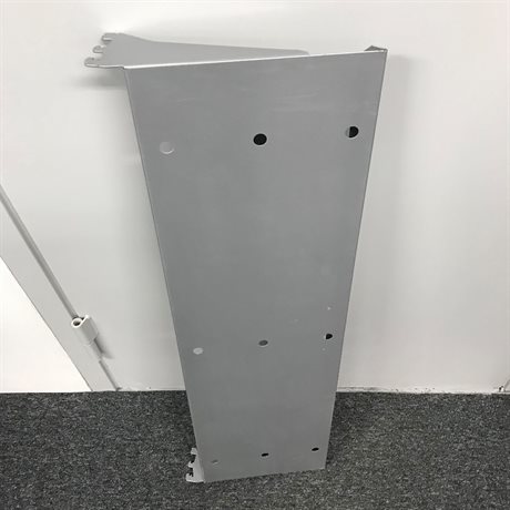 Plåthylla grå bredd 100cm inkl konsoler
