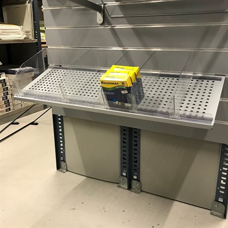 Plåthylla grå 90x30cm Paketpris!