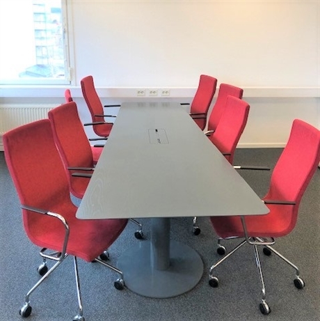 Konferensgrupp bord L260cm & 8 stol Skandiform Flex High