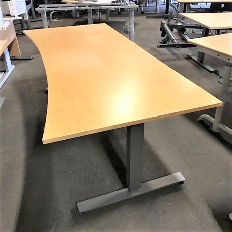 Skrivbord höj & sänkbart björk L160cm