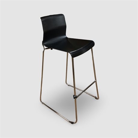 Barstol Glenn svart plast/krom