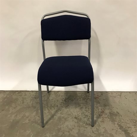 Stol Särna blå med silverfärgade ben