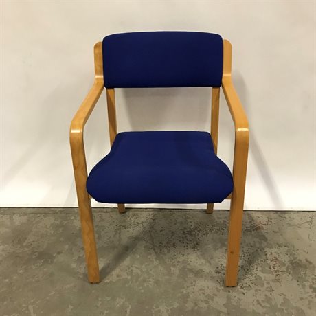 Karmstol bok/blå