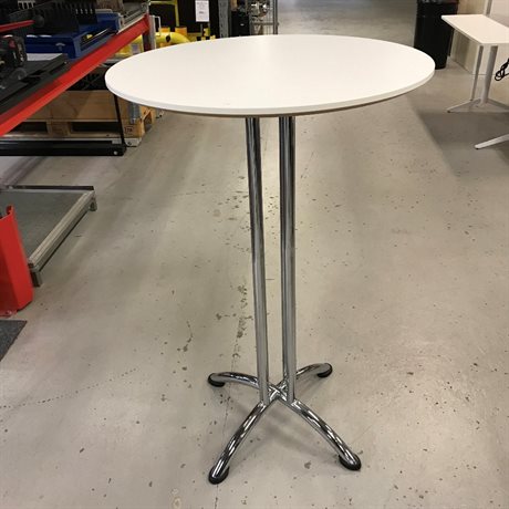 Barbord skiva Ø 70 cm vit