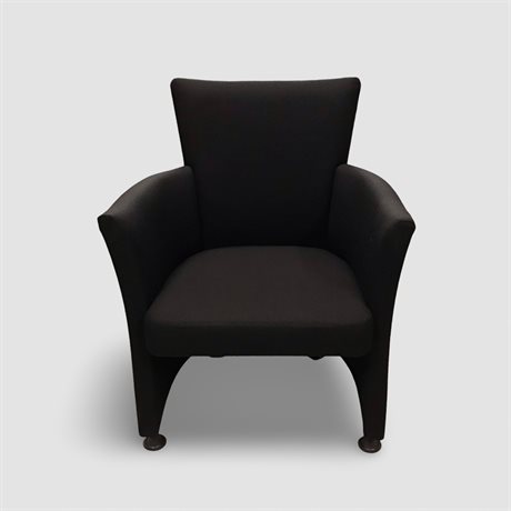 Fåtölj svart textil