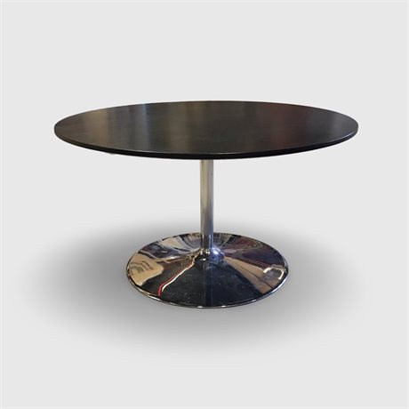 Soffbord Ø 90 cm svart/krom