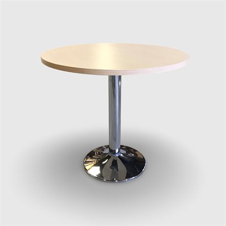 Bord Ø 80 cm ljus björklaminat