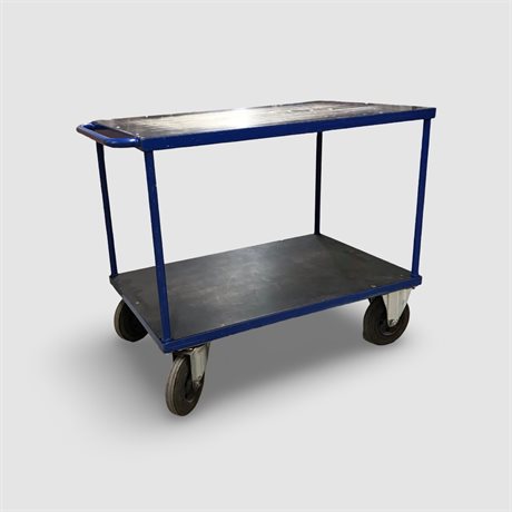 Bordsvagn blå/svart 70x100cm