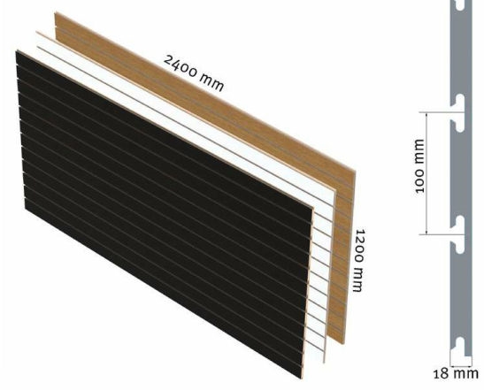 Spårpanel vit 2400x1200 mm