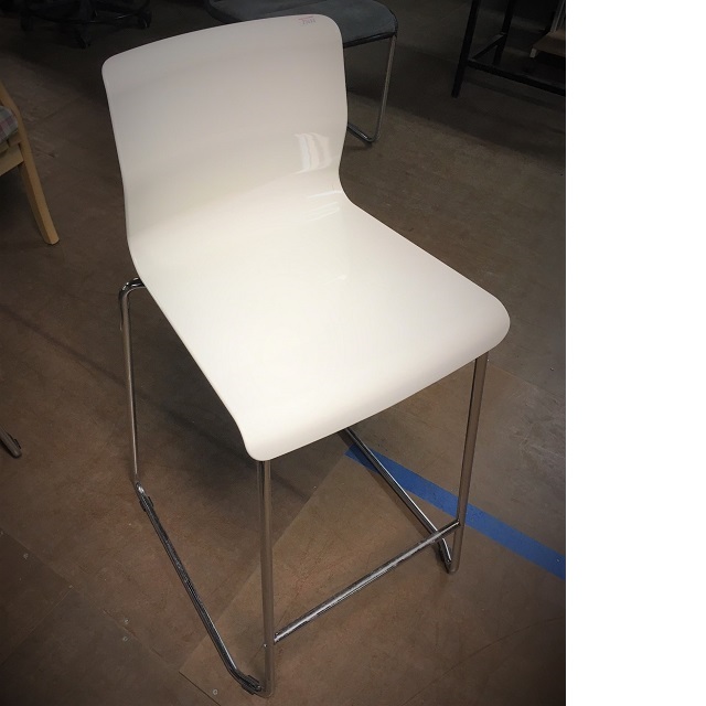 Barstol Glenn vitkrom GLENN Barpall, vit, förkromad, 66 cm IKEA