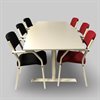 Konferensbord 2000x800/1000 mm och 6st stolar