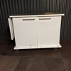 Butiksdisk med fällbar sidoskiva