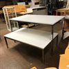 Podie/Bord vit/krom set med 2 bord