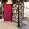 Skärmvägg cerise/mönstrad 97x218 cm
