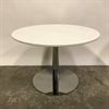 Soffbord vitt/krom Ø 70 cm